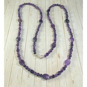 Jay King DTR Necklace 925 Amethyst Beaded Southwestern Signed